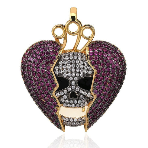 VVS Jewelry Iced Out Juice Wrld Heart Pendant