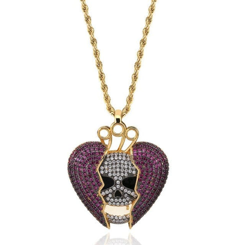 VVS Jewelry Iced Out Juice Wrld Heart Pendant