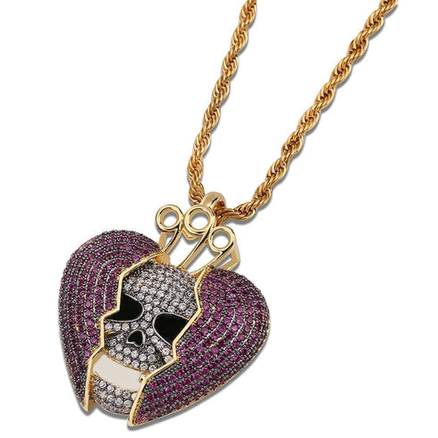 VVS Jewelry Iced Out Juice Wrld Heart Pendant