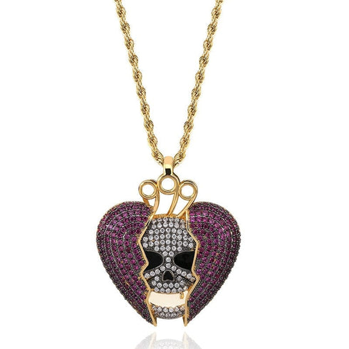 VVS Jewelry Iced Out Juice Wrld Heart Pendant