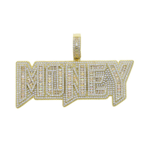 VVS Jewelry Iced Out "MONEY" Pendant Chain