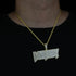 VVS Jewelry Iced Out "MONEY" Pendant Chain