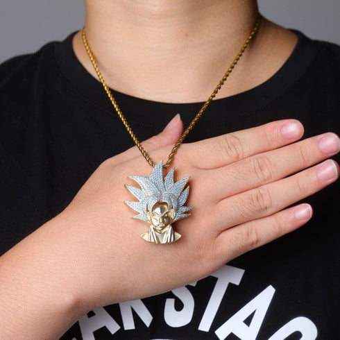 VVS Jewelry Iced San Goku Pendant + Chain AAA Quality