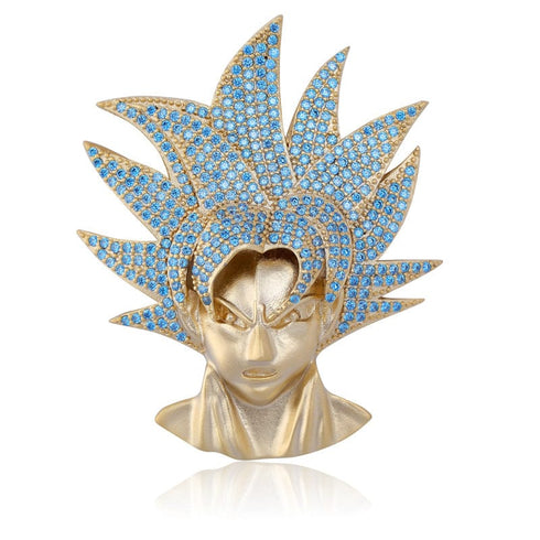 VVS Jewelry Iced San Goku Pendant + Chain AAA Quality