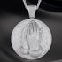 VVS Jewelry Micro Pave Circle Praying Hands
