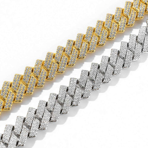 VVS Jewelry 14mm/20mm Micro Paved Prong Cuban Chain