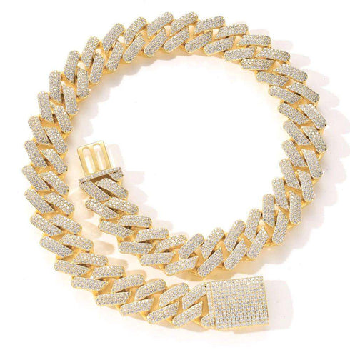 VVS Jewelry 14mm/20mm Micro Paved Prong Cuban Chain