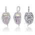 VVS Jewelry $$$ Micropaved Lip Pendant Necklace