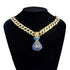 VVS Jewelry Money Bag Pendant Cuban Chain + Tennis Choker Bundle