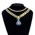 VVS Jewelry Money Bag Pendant Cuban Chain + Tennis Choker Bundle