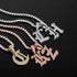 VVS Jewelry Old English Initial Pendant Necklace