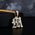 VVS Jewelry Old English Initial Pendant Necklace