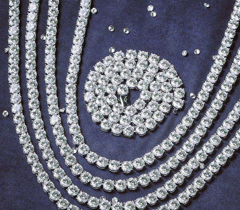 Diamond Prong Tennis Chain - Will Not Rust or Fade