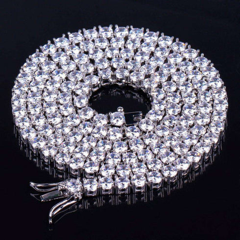 Diamond Prong Tennis Chain - Will Not Rust or Fade