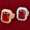 VVS Jewelry Red Synthetic Ruby Royal Ring