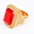 VVS Jewelry Red Synthetic Ruby Royal Ring