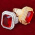 VVS Jewelry Red Synthetic Ruby Royal Ring