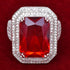 VVS Jewelry Red Synthetic Ruby Royal Ring