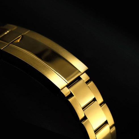 VVS Jewelry Rollie Style Iced Gem Dial Two-Tone Watch