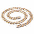 VVS Jewelry Stainless Steel Two-tone Curb Cuban Chain + FREE bracelet