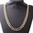 VVS Jewelry Stainless Steel Two-tone Curb Cuban Chain + FREE bracelet