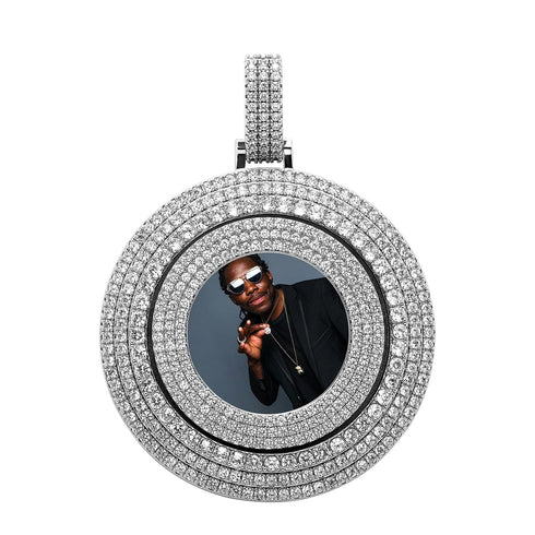 VVS Jewelry Thicc Fully Iced Custom Photo Pendant Necklace