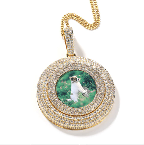 VVS Jewelry Thicc Fully Iced Custom Photo Pendant Necklace
