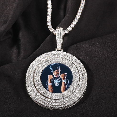 VVS Jewelry Thicc Fully Iced Custom Photo Pendant Necklace