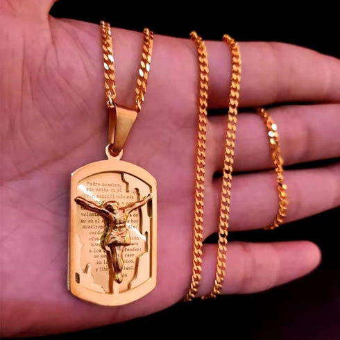 VVS Jewelry Thicc Jesus Cuban Bracelet + Crucifix Chain Pendant Bundle