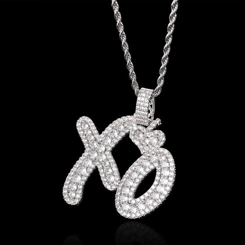 VVS Jewelry XO Cuban Chain Pendant Necklace