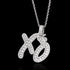 VVS Jewelry XO Cuban Chain Pendant Necklace