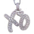 VVS Jewelry XO Cuban Chain Pendant Necklace