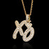 VVS Jewelry XO Cuban Chain Pendant Necklace