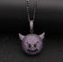 VVS Jewerly Iced Purple Devil Emoji Necklace