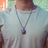 VVS Jewerly Iced Purple Devil Emoji Necklace