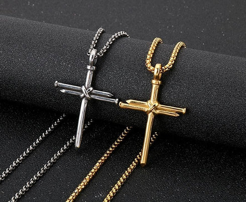 VVS Jewerly Nail Cross Pendant Chain