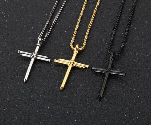 VVS Jewerly Nail Cross Pendant Chain