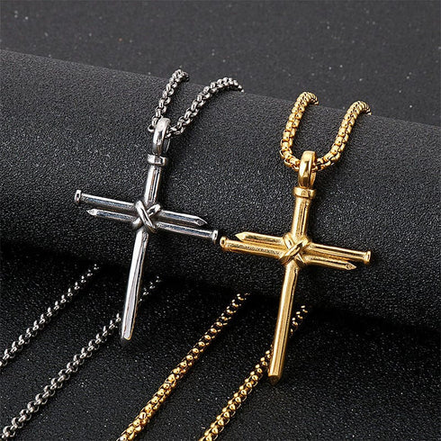 VVS Jewerly Nail Cross Pendant Chain