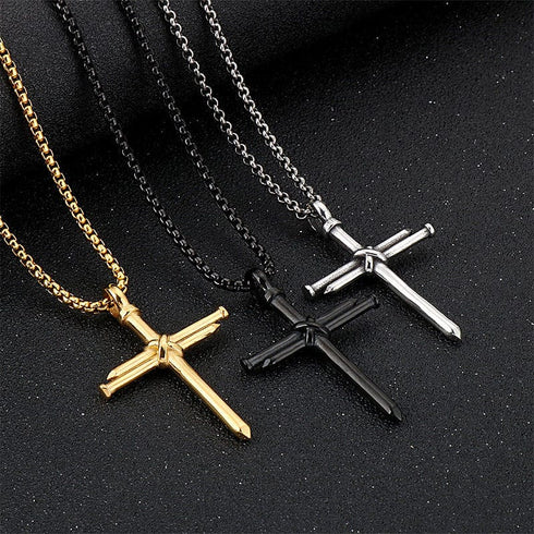 VVS Jewerly Nail Cross Pendant Chain