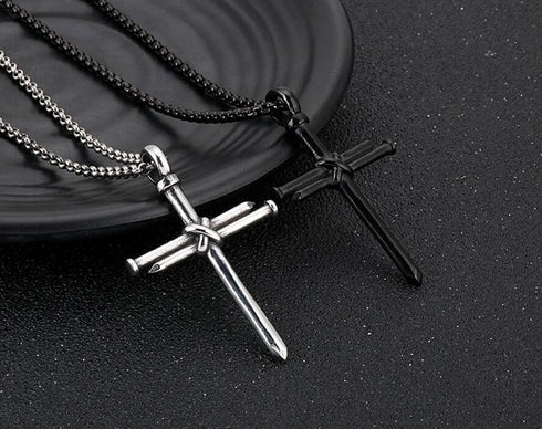 VVS Jewerly Nail Cross Pendant Chain