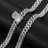 9mm VVS Moissanite Diamond 925 Sterling Silver Vermeil Cuban Chain