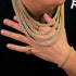 9mm VVS Moissanite Diamond 925 Sterling Silver Vermeil Cuban Chain