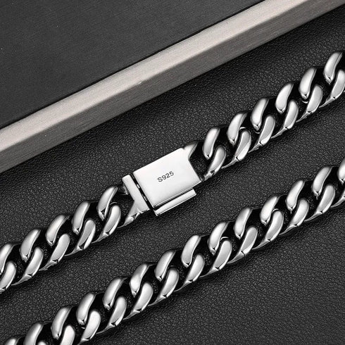 VVS Moissanite Black Iced Cuban Chain