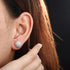 VVS Moissanite Button Round Stud Earrings