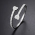VVS Moissanite Heart Baguette S925 Sterling Silver Bangle