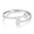 VVS Moissanite Heart Baguette S925 Sterling Silver Bangle
