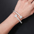 VVS Moissanite Heart Baguette S925 Sterling Silver Bangle