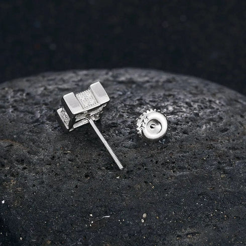 VVS Moissanite Square Diamond Stud Earring