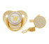 Custom Gold Bling Initial BPA Free Baby Pacifier