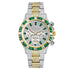 VVS Jewelry Two-Tone Green Iced Out Watch